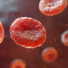 Czerwone krwinki unoszą się w krwiobiegu. Niski poziom płytek krwi może być niebezpieczny.